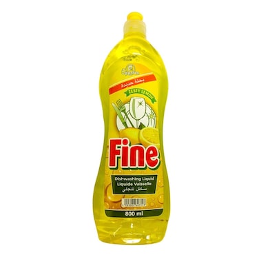 Spartan Fine Dishwashing Liquid &ndash; 800 ml Lemon-Scented Concentrate for Effective Grease Removal and Gentle Cleaning
