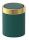 Mini Trash Can with Lid, Desktop Small Trash Can Recycling Bin Cute Metal Garbage Can for Tabletop Countertop Use,Stainless Steel 0.4 Gallon/1.5 Liter Waste Bin Mini Garbage Cans Dark Green