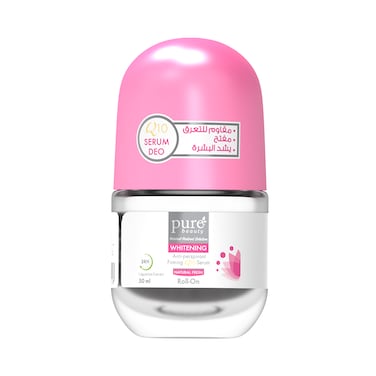 Pure Beauty Whitening Anti Perspirant Firming Q10 Serum Roll On Natural Fresh 50 Ml