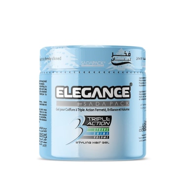 Elegance Triple Action Hair Gel Blue 250ml
