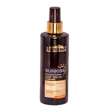 ST.MORTIZ SUNKISS INTENSIVE TANNING DEEP TAN OIL B-CAROTENE 250ml