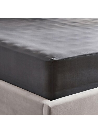 Home Everyday Single Fitted Sheet 90x190+25cm - Silver
