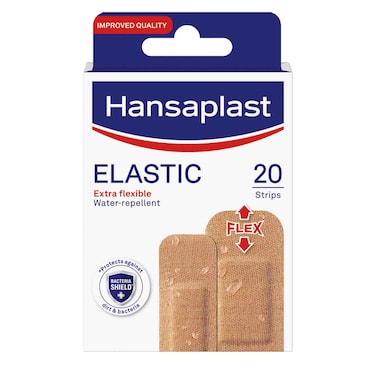 Hansaplast Fabric Wound Plasters, Flexible, Water-Repellent, 20 Strips