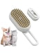 NeoStyle 3 in 1 Cat Steam Brush, One Button Spray Pet Hair Removal Tool, 360 &deg; Rotary Handle, Multi-function Dog Hair Brush, to Remove Tangles and Eliminate Flying Hairs (white)