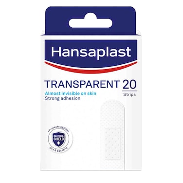 Hansaplast Transparent Plasters, Breathable, Non-stick, 20 Strips