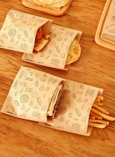 25 Pack Oil Resistant Sandwich Burger Paper Paper for Kitchen Food Drying