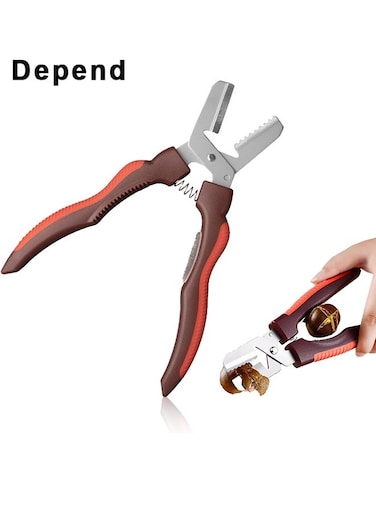 Chestnut Cutter Tool, Ergonomic Chestnut Scissors, Peeler, Opener, Nut Cracker, Scorer, Chestnut Skin Remover for Roasting &amp; Picking, Stainless Steel, Brown, Seafood Pecan Walnut Cracker
