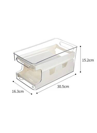 Double Layer Soda Can Organizer Space Saving Fridge Storage Box for Neat and Accessible Beverage Management