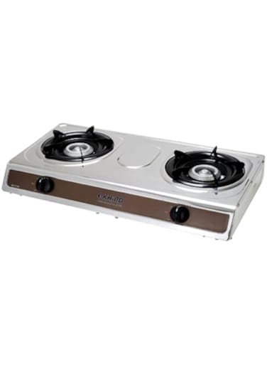 KHIND 2 Burner Gas Cooker/Gas Stove, LPG, Cast Iron Burner, Auto Ignition, Flame Failure Device - GC72FCI