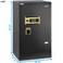 Rubik Safe Box Large with Dual Security Digital Keypad and Key Lock System Protect Money Documents for Home Office (Size 82x47x41cm) Black