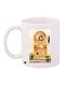 Cartoon Printed Ceramic Coffee Mug White/Beige/Brown