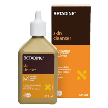 Betadine Fragranced Skin Cleanser with Povidone Iodine 125ml