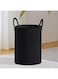 VIPOSCO Large Laundry Hamper, Tall Woven Rope Storage Basket for Blanket, Toys, Dirty Clothes in Living Room, Bathroom, Bedroom - 58L Black