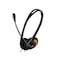 CANYON HS-01 PC Headset with Adjustable Microphone, Volume Control, Soft Ear Cushions, Dual 3.5mm Jack, Black-Orange Design &ndash; Ideal for Work, Calls, and Gaming