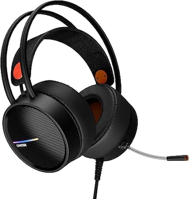 CANYON INTERCEPTOR GH-8A Stereo Gaming Headset, RGB Lighting, 50mm Drivers, Memory Foam Ear Cushions, Adjustable Headband, 2m Cable, 3.5mm + USB, Splitter Included