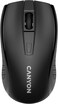 CANYON MW‑7 Wireless Mouse, 2.4 GHz USB Receiver, 4 Buttons, Adjustable DPI 800/1200/1600, Pixart 3065 Sensor, AA Battery Included, Lightweight 58 g, Ambidextrous Design, Black