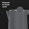 AENO Electric Kettle EK4-UK, 1.5L, Double Wall SS304, 1850-2200W, Strix Controller, Boil-Dry Protection, Fast Boil, 360&deg; Base, LED indication, Silent, Dark Gray