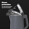 AENO Electric Kettle EK4-UK, 1.5L, Double Wall SS304, 1850-2200W, Strix Controller, Boil-Dry Protection, Fast Boil, 360&deg; Base, LED indication, Silent, Dark Gray