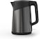 AENO Electric Kettle EK3-UK, 1.7L, Double Wall SS304, 1850-2200W, Strix Controller, Boil-Dry Protection, LED Indicator, 360&deg; Base, Silent, Metallic Gray