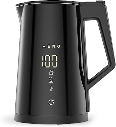 AENO Electric Kettle EK7S Smart,1850-2200W, 1.7L, Strix, Double-walls, Temperature Control, Keep warm Function, Control via Wi-Fi, LED-display, Non-heating body, Auto Power Off, Dry tank Protection