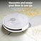 AENO RC6S Robot Vacuum Cleaner with Dust Collector, 2-in-1 Wet &amp; Dry Cleaning with Dust Tank, 4000Pa Suction, LiDAR Navigation, Smart App Control, 3200mAh Battery &ndash; White