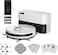 AENO RC6S Robot Vacuum Cleaner with Dust Collector, 2-in-1 Wet &amp; Dry Cleaning with Dust Tank, 4000Pa Suction, LiDAR Navigation, Smart App Control, 3200mAh Battery &ndash; White