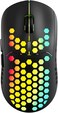 CANYON Wireless Gaming Mouse Haster GMW-18, 2.4GHz 7-Button Mouse, KA8 Sensor, Up to 1600 DPI, 400mAh Rechargeable Battery, USB-C Cable, Symmetrical Honeycomb Design, Black