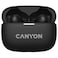 CANYON CNS-TWS10BK True Wireless Bluetooth Earbuds with Charging Case, Touch Control, Built-in Mic, Up to 20 Hours Playtime, Compact Design &ndash; Dark Gray