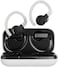CANYON OnRun 11 Sport True Wireless Stereo Headset, Bluetooth 5.4 Earbuds with Wireless Charging Case, Up to 30H Playtime, Sweat-Resistant, Secure Fit for Sports, Touch Control, White