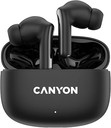 CANYON OnGo 9 True Wireless Stereo Earbuds, Bluetooth 5.4, Deep Bass, Touch Control, 36H Playtime with Charging Case, Compact Design, Stylish Colors