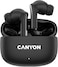 CANYON OnGo 9 True Wireless Stereo Earbuds, Bluetooth 5.4, Deep Bass, Touch Control, 36H Playtime with Charging Case, Compact Design, Stylish Colors