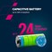 CANYON True Wireless Stereo Headset OnGo 9 Bluetooth 5.4, Deep Bass, Touch Control, Quick Charge, Up to 30H Playtime with Charging Case, Compact Design, Purple