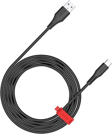 CANYON CNS-AC18SC USB-A to USB-C Cable, 18W Fast Charging, 480Mbps Data Transfer, 1.2m Soft TPE, Durable &amp; Flexible Design, USB 2.0 Compatible for Smartphones, Tablets &amp; More, White