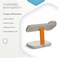 CANYON Hexagon WCS-310 3-in-1 Wireless Charging Station for iPhone, Apple Watch &amp; AirPods, 15W Fast Qi Charger, Magnetic Alignment, LED Indicator, 20W Adapter, LightGrey/Orange
