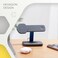 CANYON Hexagon WCS-310 3-in-1 Wireless Charging Station for iPhone, Apple Watch &amp; AirPods, 15W Fast Qi Charger, Magnetic Alignment, LED Indicator, 20W Adapter, Dark Grey/Blue