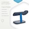 CANYON Hexagon WCS-310 3-in-1 Wireless Charging Station for iPhone, Apple Watch &amp; AirPods, 15W Fast Qi Charger, Magnetic Alignment, LED Indicator, 20W Adapter, Dark Grey/Blue