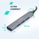 CANYON DS-02 4-in-1 USB-C HUB &ndash; Compact Aluminum Design with 3 USB 2.0 Ports &amp; 1 USB 3.0 (5Gbps)   Plug &amp; Play, Compatible with Windows, macOS, Android   Travel-Friendly, Pink