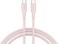 CANYON USB-C to USB-C Cable 60W Fast Charging, 1m Silicone Cable, 480Mbps Data Transfer, USB 2.0 Sync, Soft Durable Cord for Smartphones, Tablets &amp; Laptops, Pink Sand