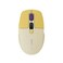 CANYON MW‑26 Wireless Mouse, Dual Mode 2.4GHz &amp; Bluetooth, Silent Click, LCD Battery Display, Adjustable DPI up to 2400, Rechargeable USB‑C, Yellow