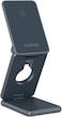 CANYON OnCharge 309 3-in-1 Foldable Wireless Charger, 15W Magnetic Fast Charging, Aluminum Stand, Qi Compatible, Phone/Earbuds/Watch Charging Dock, Compact Travel Design