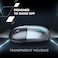 CANYON OnClick 24 Wireless Mouse, Dual Mode 2.4GHz &amp; Bluetooth 5.1, Silent Click, Rechargeable USB‑C, 1200 DPI Optical Sensor, Transparent Black Design