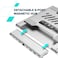 CANYON Laptop Stand with Detachable 6-in-1 USB-C Hub OnStand 2, HDMI 4K 60Hz, 2x USB-A 3.0, USB-C 3.0, RJ45, 100W PD Charging, 360&deg; Rotating Foldable Aluminum Stand White
