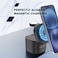 CANYON OnCharge 405 4-in-1 Wireless Charging Stand, Qi2 15W Magnetic Charger, USB-C 30W Fast Charge, iPhone/Apple Watch/AirPods Dock, Compact Charging Station, White