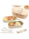 Bento Box Lunch Box Japanese Style 2 Layer Food Containers with Utensils Spoon Fork and Knife Bundle Divider Food Container (Egg style)