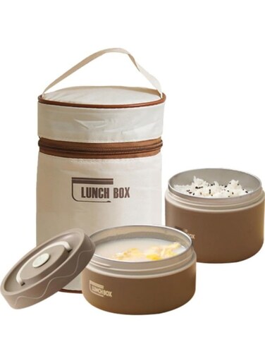 Microwaveable Thermal Lunch Box, Portable Insulated Lunch Containers With Bag, Kids, Set of 2 Tier Insulated Bento Boxes