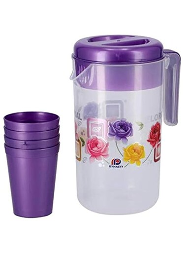 Delcasa Water Jug With 4Pc Glass