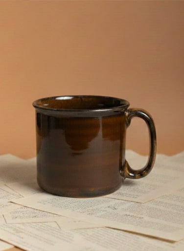 And Twine Dark Espresso Brown Ceramic Jumbo Mug Set of 4