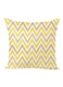 Zigzag Linen Pillowcase Combination Yellow/Grey/White 45x45x1cm