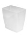 iDesign 64720 Spa Rectangular Trash Can, Waste Basket Garbage Can for Bathroom, Bedroom, Home Office, Dorm, College, 2.5 Gallon, Frost