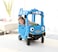 YaYa Ride-on Bus Roof Car LB Z01 for Kids, Push Car w/ Light, Music,Rotating Wheels, Drive &amp; Sliding Footrest 1-3 Yrs - Blue